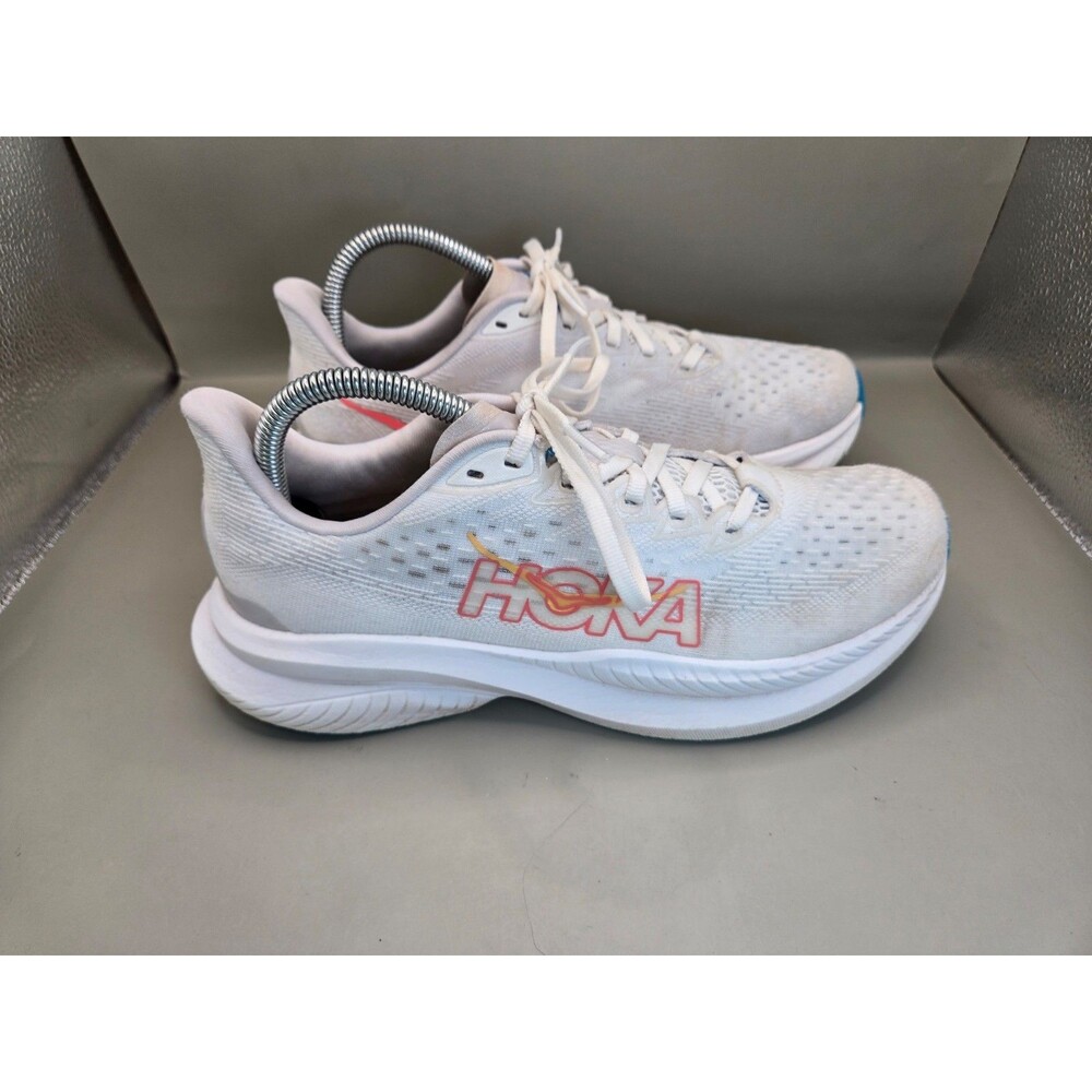 Hoka One One Mach 6 Shoes Women 8.5B White Nimbus Cloud Running Athletic Sneaker